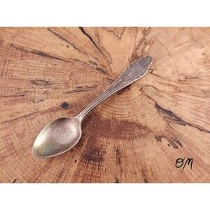 Vintage Silverplated Victorian Scrollwork Nederland Demitasse 4" Spoon